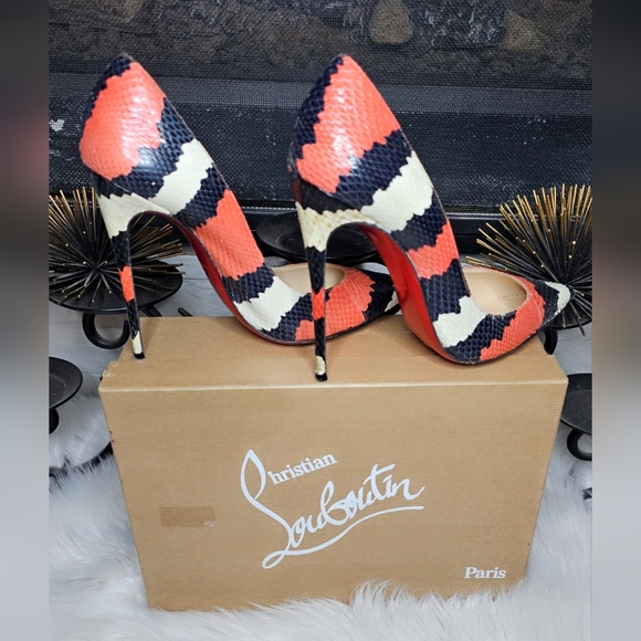 Christian Louboutin Python So Kate Pumps - Picture 1 of 6